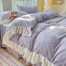 Axyaa Winter Princess Fleece Four-piece Bedding Set