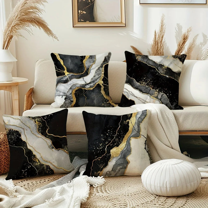 Luxurious Marble Print Pillowcase by Axyaa for Stylish Home Decor