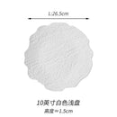 Axyaa Stone Pattern Flower Plate Set - Creative Tableware for Steak, Dessert, Salad