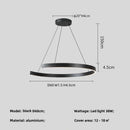 Axyaa Modern Black LED Chandelier Pendant Light for Foyer, Bar, Stairs, Indoor Luminarias