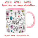 Axyaa 3D Effect Kids Names Mug with Flowers for Mother's Day Gifts