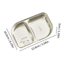 Axyaa 304 Stainless Steel Dinner Plate - Large Capacity, Durable, for Kids & Students