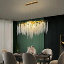 Axyaa Nordic Crystal LED Pendant Chandelier for Modern Dining Room & Home Decor