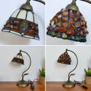 Axyaa Tiffany Agate Stone Table Lamp - Mediterranean Home Decor Luminaria