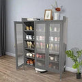 Axyaa 5-Tier Metal Shoe Storage Cabinet with 3 Doors - Closet Organizer