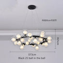 Axyaa Modern Gold Magic Bean Glass Ball Pendant Lamp DNA Molecular Hanging Light