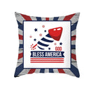 Axyaa LOVE USA Patriotic Letters Decorative Cushion Cover - Cartoon Style Home Decor Pillowcase