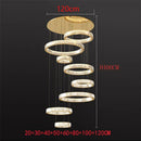 Axyaa Crystal Chandelier Stair Pendant Light for Modern Home Decor - Interior Lighting