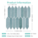Axyaa PVC Prismatic Wall Panels - Set of 10, Easy Install Waterproof Tile Stickers