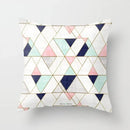 Axyaa Geometric Sunset Rainbow Pink Pillowcase