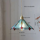 Axyaa Colorful Glass Copper LED Pendant Lights for Kitchen Bedroom Living Room