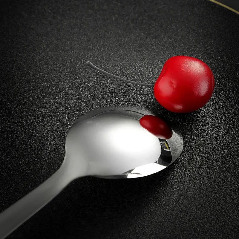 Axyaa Stainless Steel Long Handle Soup Spoon Colander Mixing Teaspoon Set