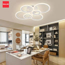 Axyaa Dimmable LED Ceiling Light with Remote Control - Modern Chandelier for Bedroom and Living Room