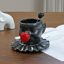 Axyaa Ceramic Camellia Flower Tea Cup Saucer Set
