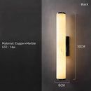Axyaa Black Gold Marble Wall Sconce for Parlor Bedroom Dining Room
