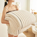 Axyaa 350g Full Extinction Wave Jacquard Blanket - Thick Coral Fleece Winter Blanket