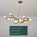 Axyaa Nordic Resin Iron Glass Pendant Chandelier