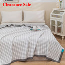 Axyaa Three-Layer Knitted Summer Quilt Blanket, Multi-Functional & Washable