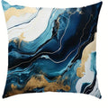 Blue Marble Texture Pillowcase: Axyaa Nordic Style Sofa Cushion Cover