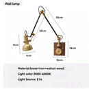 Axyaa Swing Arm Wall Lamp, Mid Century Modern Bedroom Reading Light