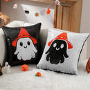 Axyaa Halloween Sequin Ghost Flip-Out Pillowcase: Sofa, Headboard, Cushion Cover