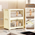 Axyaa Multi-Tier Bowl Rack: Large Capacity, Collapsible Dish Drying & Storage for Kitchen