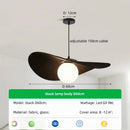 Axyaa White/Black Pleated Fabric Chandelier Glass Shades Pendant Lights