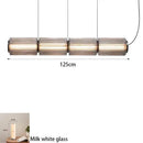 Nordic Glass Pendant Light by Axyaa - Smoke White Glass - LED Desk Lamp