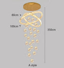 Axyaa Circular Planet Staircase Pendant Light for Dining & Living Room