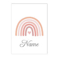 Rainbow Heart Love Canvas Nursery Poster Custom Name Wall Art by Axyaa