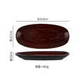 Axyaa Oval Fish Plate Ceramic Sushi Dessert Snack Serving Salad Restaurant Tableware