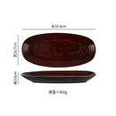 Axyaa Oval Fish Plate Ceramic Sushi Dessert Snack Serving Salad Restaurant Tableware