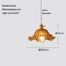 Axyaa Glass Pendant Chandelier Lighting E27 Hang Lamp for Home Decoration