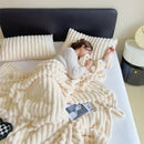 Axyaa Autumn Warm Plush Blanket - Coral Fleece Sofa Throw