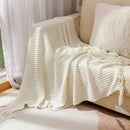 Axyaa Knitted Throw Blanket with Tassel - Summer Decor for Sofa & Bed