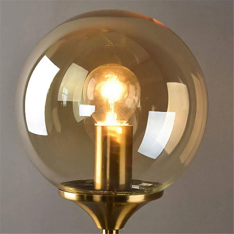 Axyaa Amber Glass Globe Lamp Shade - Decorative Replacement for Pendant Wall Lamps