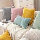 Axyaa French Stripe Soft Plush Flannel Pillow Cover - Modern Home Decor