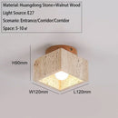 Axyaa Travertine Stone Ceiling Lamp Chandelier for Home Living Room Dining Room