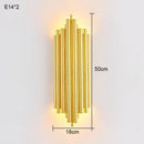 Axyaa Nordic Light Luxury Metal Wall Lamp for Living Room Bedroom Corridor Aisle