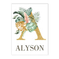 Safari Animal Custom Name Wall Art Prints by Axyaa for Kids Room Decor