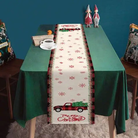 Axyaa Christmas Gnome Table Runner - Festive Home Party Decor
