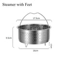 Axyaa Stainless Steel Food Steamer Basket with Silicone Handle