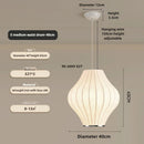 Axyaa Silk Fabric E27 LED Pendant Light Chandelier - Zen Nordic Vibe