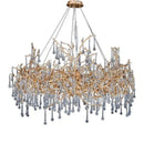 Axyaa Nordic Copper Crystal Chandelier LED Light Luxury Home Decor Villa Hotel Restaurant