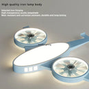 Axyaa Nordic Airplane Fan Light for Kids Room, Modern Ceiling Fixture