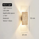 Axyaa Outdoor Waterproof Stone & Glass Wall Lamp LED Exterior Lighting