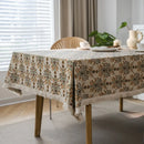 Axya American Floral Jacquard Bohemian Table Cloth - Thick, Stylish Table Cover