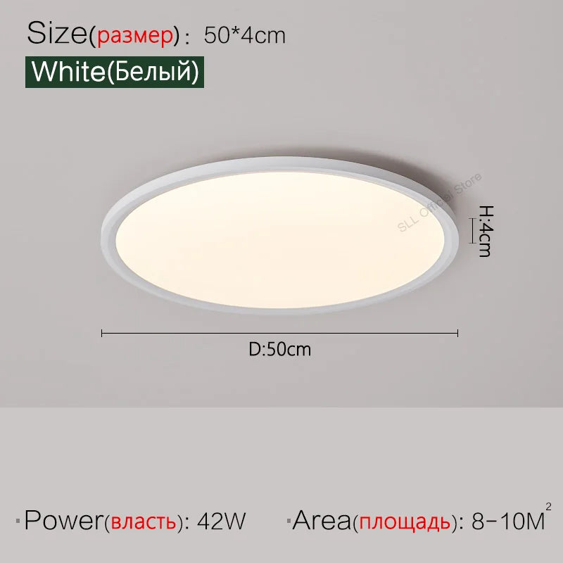 Axyaa Ultrathin LED Ceiling Lamp, Modern Round Lights for Living Room, Bedroom, and Dining Area