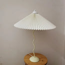 Axyaa Retro Pleated Umbrella Table Lamp Swing Iron Art for Master Bedroom