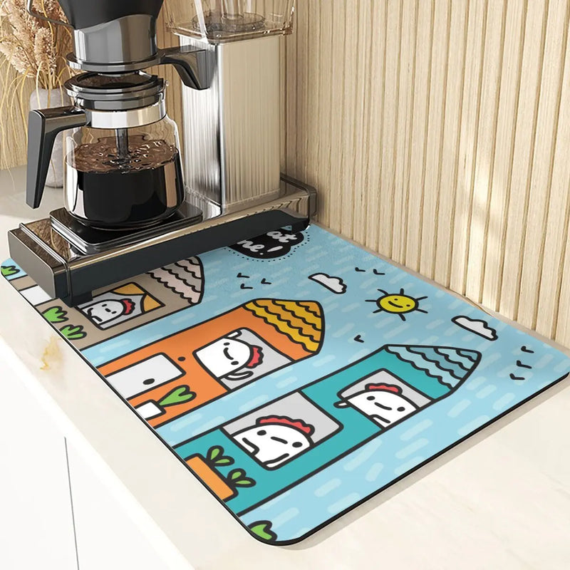 Starry Sky Absorbent Drying Mat - Axyaa Kitchen & Dining Table Mats